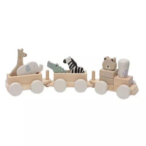 cumpără Jucărie Jollein 117-001-67090 Jucarie din lemn Toy Train Jungle Jambo în Chișinău 
