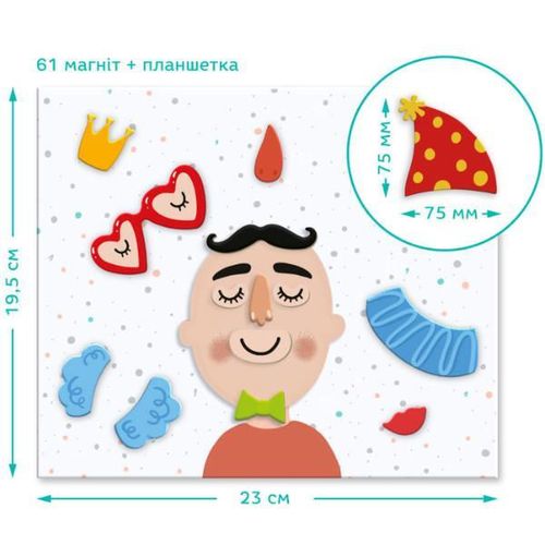 cumpără Puzzle Dodo 200208 Joc magnetic de dezvoltare Fețe, 61 elem. în Chișinău 