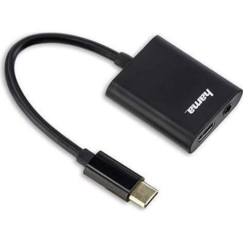 cumpără Adaptor IT Hama 187206 2-in-1 USB-C for 3.5 mm, black în Chișinău 