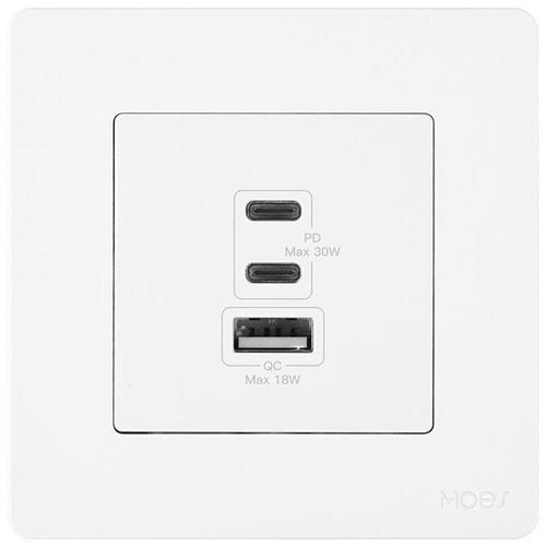 купить Зарядное устройство сетевое Moes TK-SR-EU-2C1A-30-WH-MS в Кишинёве 