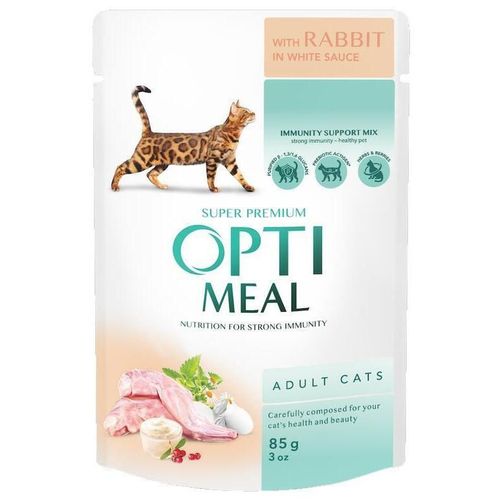 купить Корм для питомцев Optimeal 24231052 Plic pisici iepure sos alb 12x85g в Кишинёве 