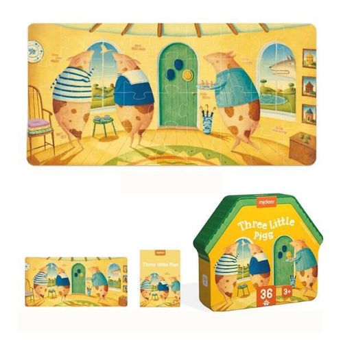 купить Головоломка Mideer MD3206 Puzzle cu basme ilustrate Trei purceluși, 36 elem. в Кишинёве 