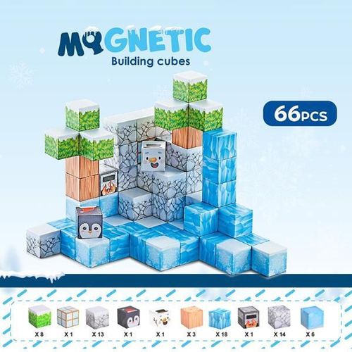 cumpără Set de construcție Essa CH1310 Set de construcție din cuburi magnetice, 66elem în Chișinău 