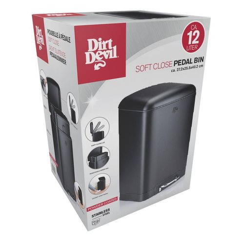 cumpără Coș de gunoi Dirt Devil DDPBIN12SLV Pedal Bin 12 L Soft Close Silver în Chișinău 