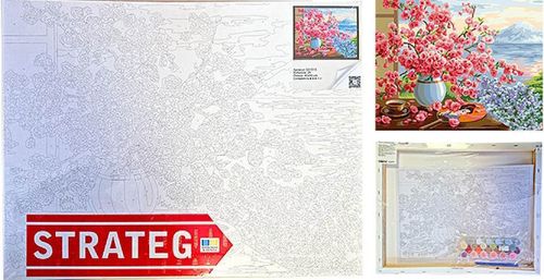 cumpără Tablou pe numere Strateg 57253 Flori pe pervaz 40x50cm în Chișinău 