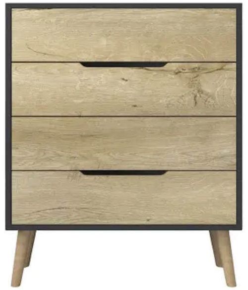 cumpără Comodă Trendy Flora-Anthracite, Sapphire Oak, 78x95x45cm (GTR008146) în Chișinău 