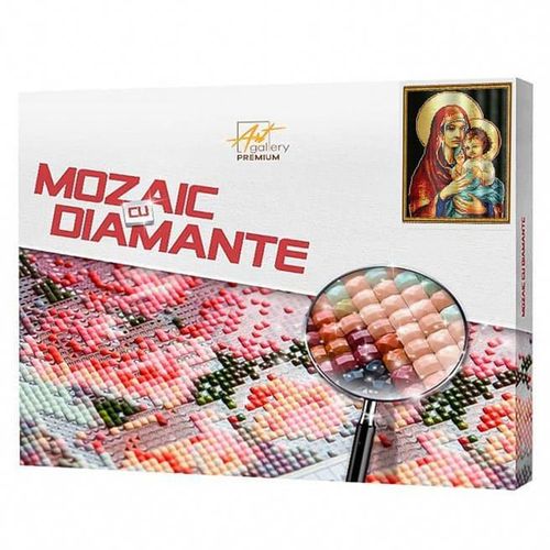 купить Картина по номерам Art Gallery QB204836 Mozaic cu diamante patrate 40x50cm Madonna cu Isus в Кишинёве 