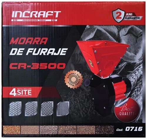 cumpără Moare și tocători de furaje Incraft CR-3500 Moara de furaje 3500W (MSD-023683) în Chișinău 