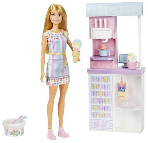 cumpără Păpușă Barbie HCN46 Set de joc Magazin de înghețată în Chișinău 