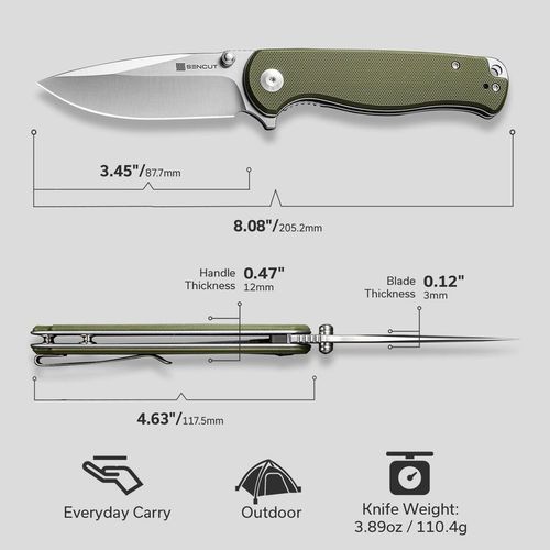 купить Нож походный Sencut S23054B-2 Errant, G10, Liner Lock в Кишинёве 