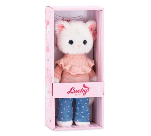 купить Мягкая игрушка Orange Toys LK01/01 Lucky Kitty, Lucky Sophie: Denim Hearts 38 в Кишинёве 
