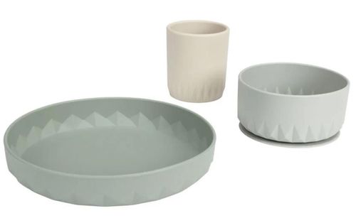 купить Посуда для кормления Premaman PRFCBV-CCC-UNQ Set 3 piese din silicon Origami Verde в Кишинёве 