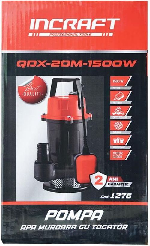 купить Насос Incraft QDX-20M-1500W Pompa de drenaj cu turbina (MSD-026569) в Кишинёве 