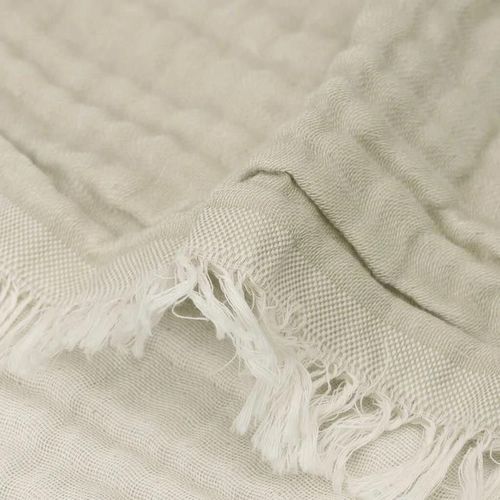 cumpără Set de perne si plapume Jollein 521-557-68014 Paturica Fringe Olive Green/Ivory GOTS, 120x120cm în Chișinău 