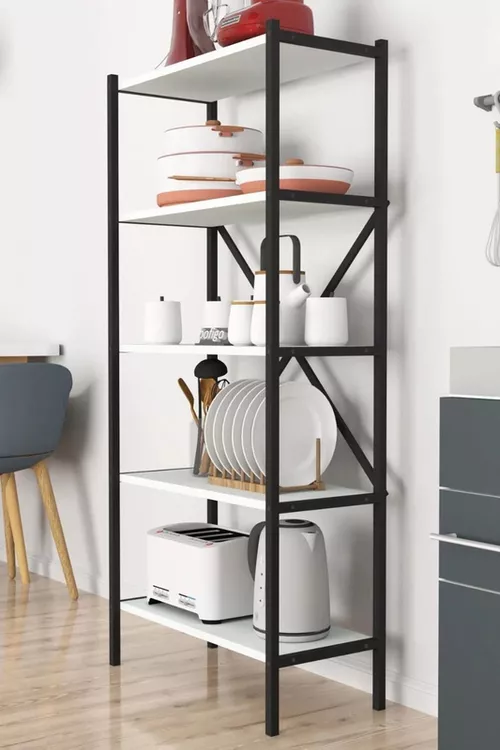 cumpără Etajeră Bofigo Bucatarie, 5 nivele, 66x35x128 cm, Antracit (13-05-01) în Chișinău 