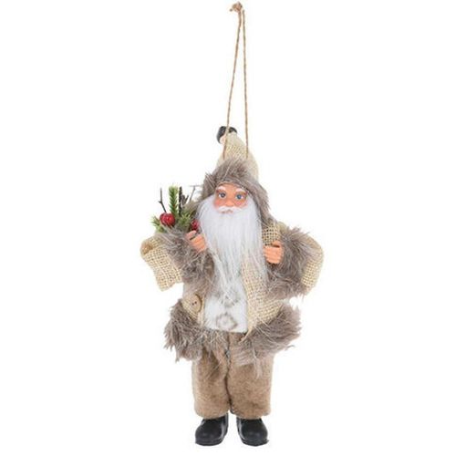 купить Новогодний декор Promstore 27243 Дед Мороз с рождественскими ветками и фонарем 20cm в Кишинёве 