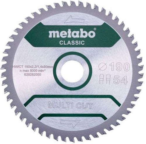 купить Диск отрезной Metabo 628663000 Panza ferastrau circular Multi CUT classic HW/CT 190x30, Z54 FZ/TZ 5° в Кишинёве 