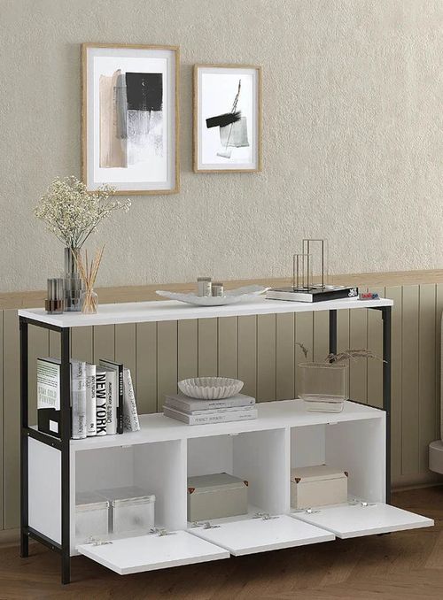 купить Офисный стеллаж Nex Home Комод, 122x36x80 см, Белый (29-03-01) в Кишинёве 