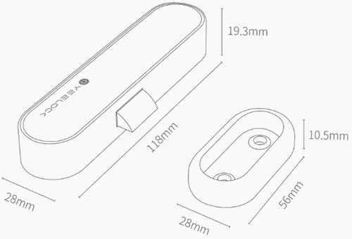 cumpără Lacat inteligent Yeelight ZNGS02YSB, Yeelock Cabinet Lock 2 în Chișinău 