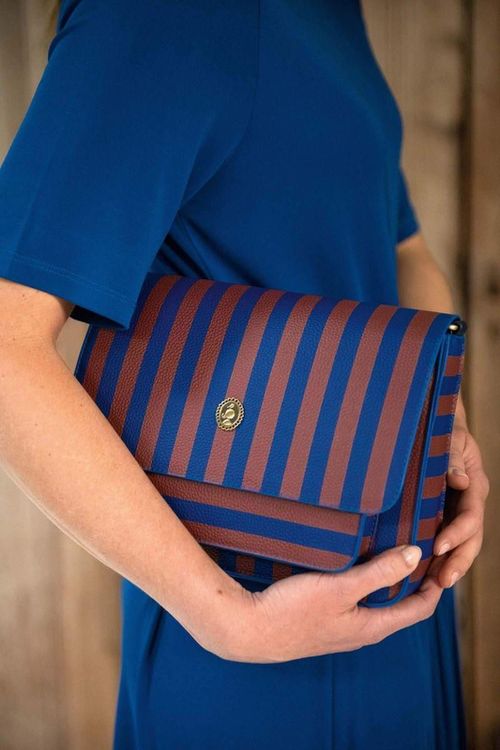 купить Сумка плечевая Pip Studio 51.273.422 Fenna Cross Body Bag Medium Stripe Blue 25x7x20cm Blue в Кишинёве 