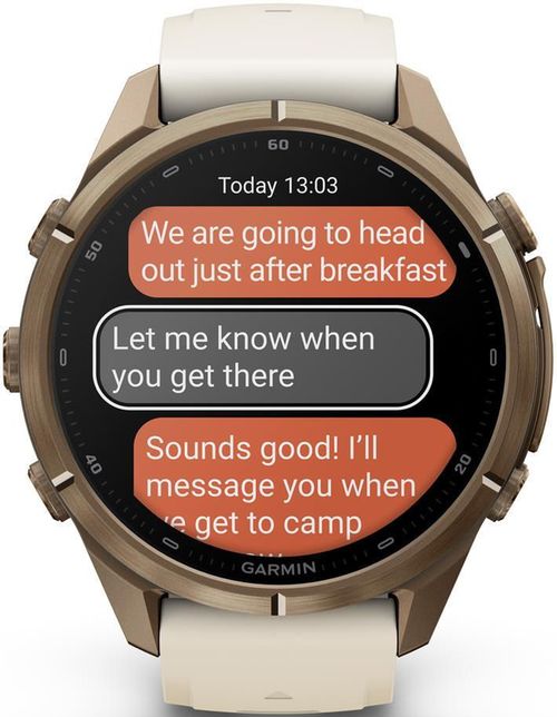 cumpără Ceas inteligent Garmin Fenix 9 Pro, 43mm, inReach, Gld,Crm/FrGy bd (010-04335-21) în Chișinău 