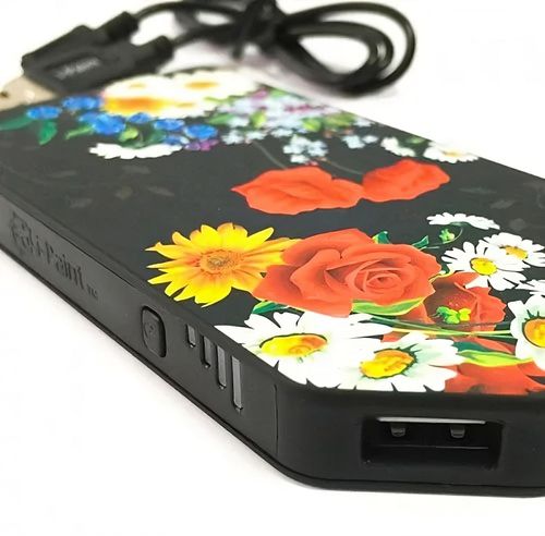 купить Аккумулятор внешний USB (Powerbank) i-Paint Black Flower 3000mAh в Кишинёве 