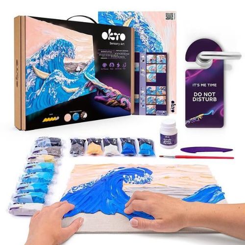 cumpără Set de creație Okto 10004 Tablou 3D cu plastilină ușoară 30x40сm, Marele val de la Kanagawa în Chișinău 