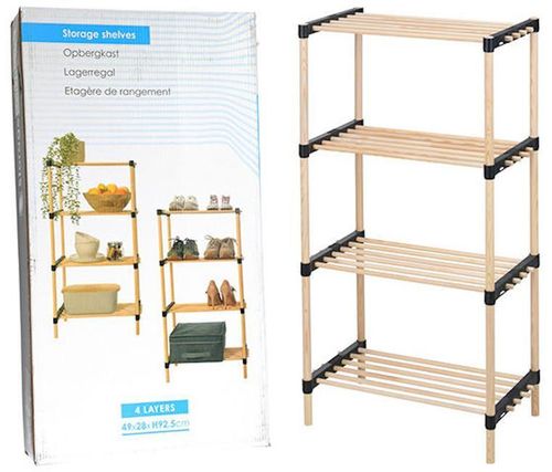 купить Этажерка Promstore 48406 Storage Solutions din lemn cu 4 niveluri, 49x28x92.5cm в Кишинёве 