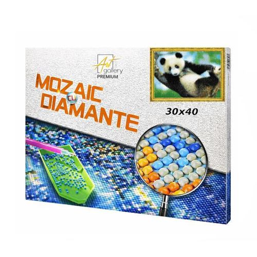 cumpără Tablou pe numere Art Gallery GB77821 Mozaic cu diamante 30x40cm Panda in copac în Chișinău 
