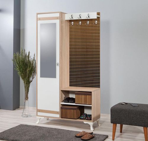 cumpără Mobilă pentru antreu Trendy Inci-220, Stejar Sonoma, 100x190x36cm (GTR005934) în Chișinău 