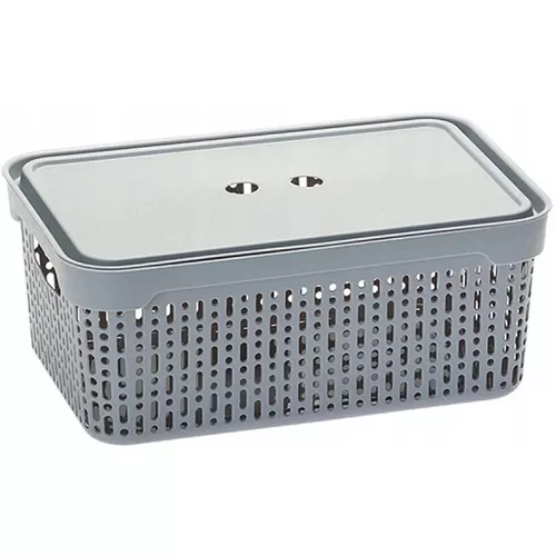 купить Короб для хранения Promstore 57116 Morsetta XL, 39.3x30x13cm, gri в Кишинёве 