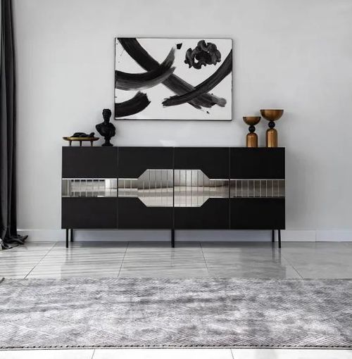 купить Комод Trendy Milano, Negru, Fume (GTR001214) в Кишинёве 