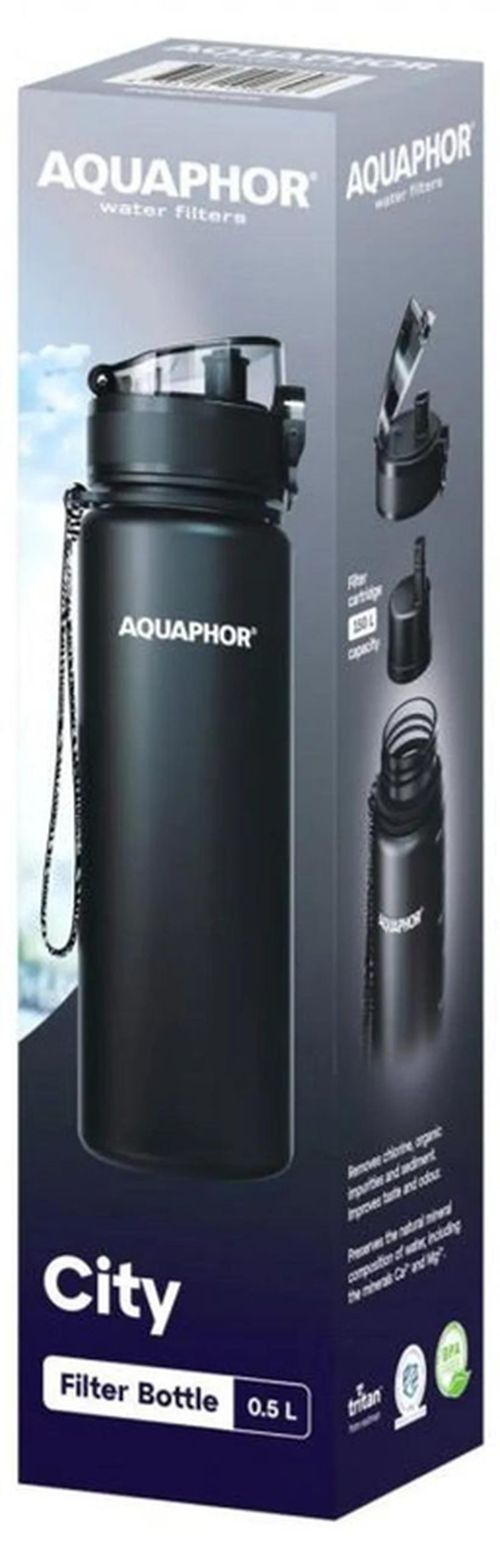 купить Бутылочка для воды Aquaphor 526603 City, 500ml (negru clasic) в Кишинёве 