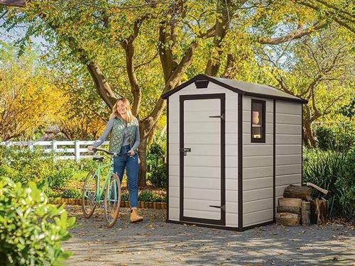 купить Садовый сарай Keter 56112 Casuta de gradina Manor 4x6, 130x192x198cm, bej в Кишинёве 