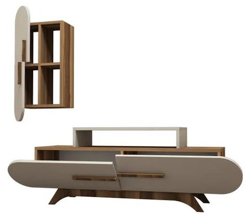 cumpără Comodă TV Trendy Trandafir S, Nuc, Crem 145x49x36cm în Chișinău 