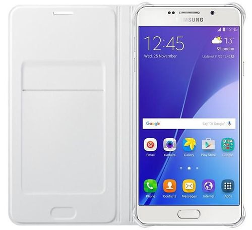 купить Чехол для смартфона Samsung EF-WA710, Galaxy A7 2016, Flip Wallet, White в Кишинёве 
