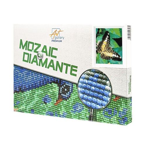 купить Картина по номерам Art Gallery JS24637 Mozaic cu diamante 20x30cm Fluture pe frunze в Кишинёве 
