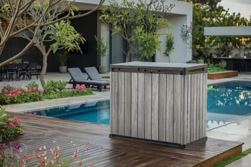 cumpără Căsuţă de grădină Keter 57684 Deco SIO Darwin 1150L, 141x82x120cm, gri în Chișinău 