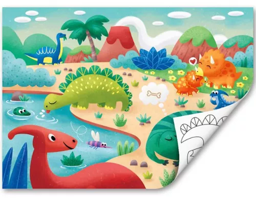 купить Головоломка Hape E1641 Puzzle 2 în 1 Dinozauri в Кишинёве 