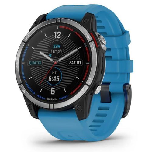 купить Смарт часы Garmin quatix® 7 Standard Edition, Cyan Blue Silicone Band (0100254061) в Кишинёве 