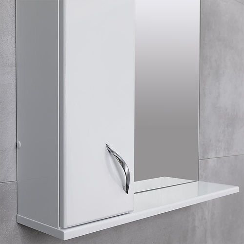 купить Зеркало для ванной Bayro Dalas 650x750 левый белый в Кишинёве 