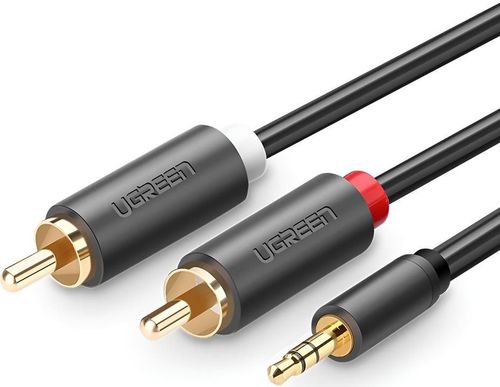 купить Переходник для AV Ugreen 10512 AC102, 3.5mm Male to 2 RCA Male Audio Cable 3m в Кишинёве 
