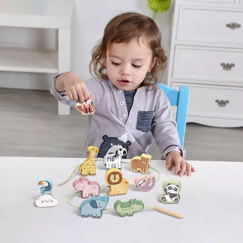 купить Игрушка Tooky Toy R25 /30 (76415) Деревянный набор с животными TJ003 в Кишинёве 
