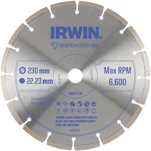 cumpără Disc de tăiere Irwin IW8087106 Disc diamantat segmentat 230x22.23mm în Chișinău 