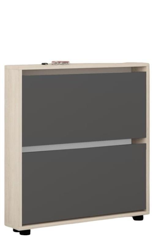 купить Полка для обуви Mobildor-Lux Leo Slim 50x16x86H cm Sonoma/Anthracite в Кишинёве 