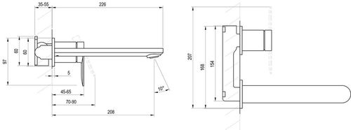 купить Смеситель для умывальника Ravak Chrome II lavoar incastrat CR II 019.00CR.O1 (X070586) в Кишинёве 