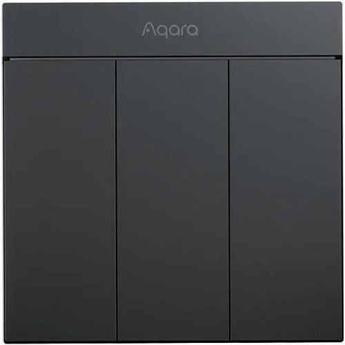 купить Выключатель электрический Aqara by Xiaomi ZNQBKG26LM H1M - 3 клавиши (c нулём) квадратный подрозетник в Кишинёве 