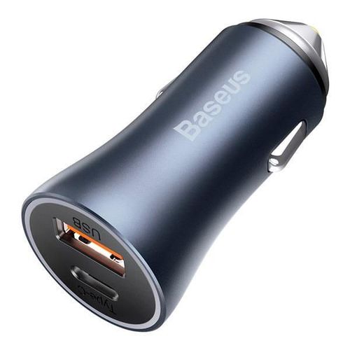 купить Зарядное устройство для автомобиля Baseus CCJD-0G USB Golden Contactor Pro, 2xUSB (U + C), 40W, QC 3.0, PD, aluminium alloy, Blue в Кишинёве 