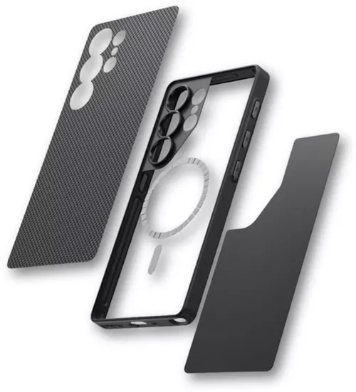 cumpără Husă pentru smartphone Pitaka PIN Button Case for S25 Ultra (PIN Button Black/Grey) (PBS2501U) în Chișinău 