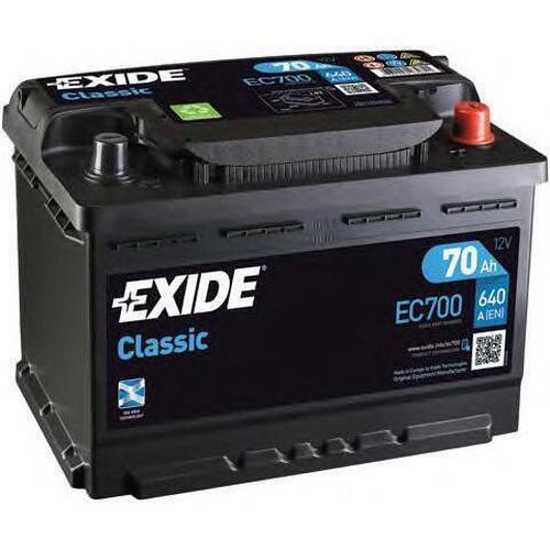купить Автомобильный аккумулятор Exide CLASSIC 12V 70Ah 640EN 278x175x190 -/+ (EC700) в Кишинёве 